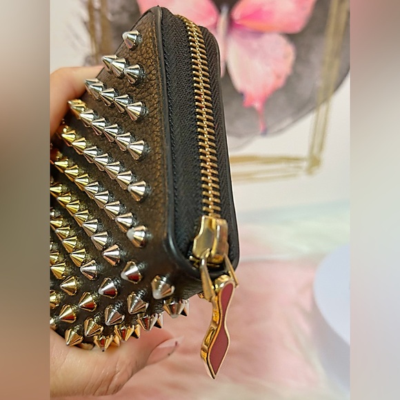 Christian Louboutin Long Wallet Studs Round Zip Gradation - Picture 12 of 12